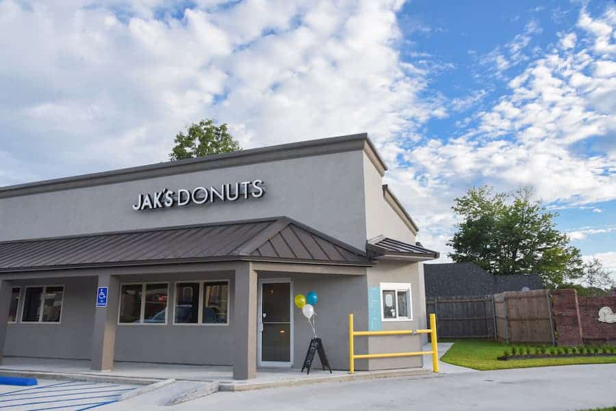 JAK's Donuts storefront in Broussard